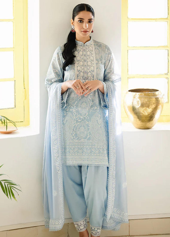 Uraan By Cross Stitch Embroidered Lawn Suits Unstitched 3 Piece CS23U Lilac Haze - Premium Collection