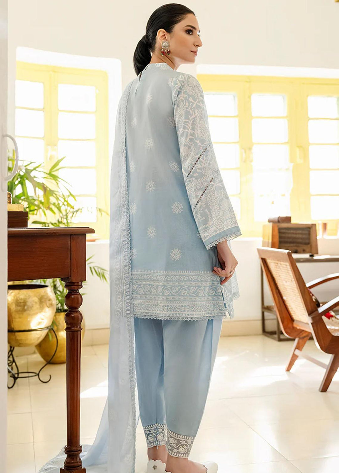 Uraan By Cross Stitch Embroidered Lawn Suits Unstitched 3 Piece CS23U Lilac Haze - Premium Collection