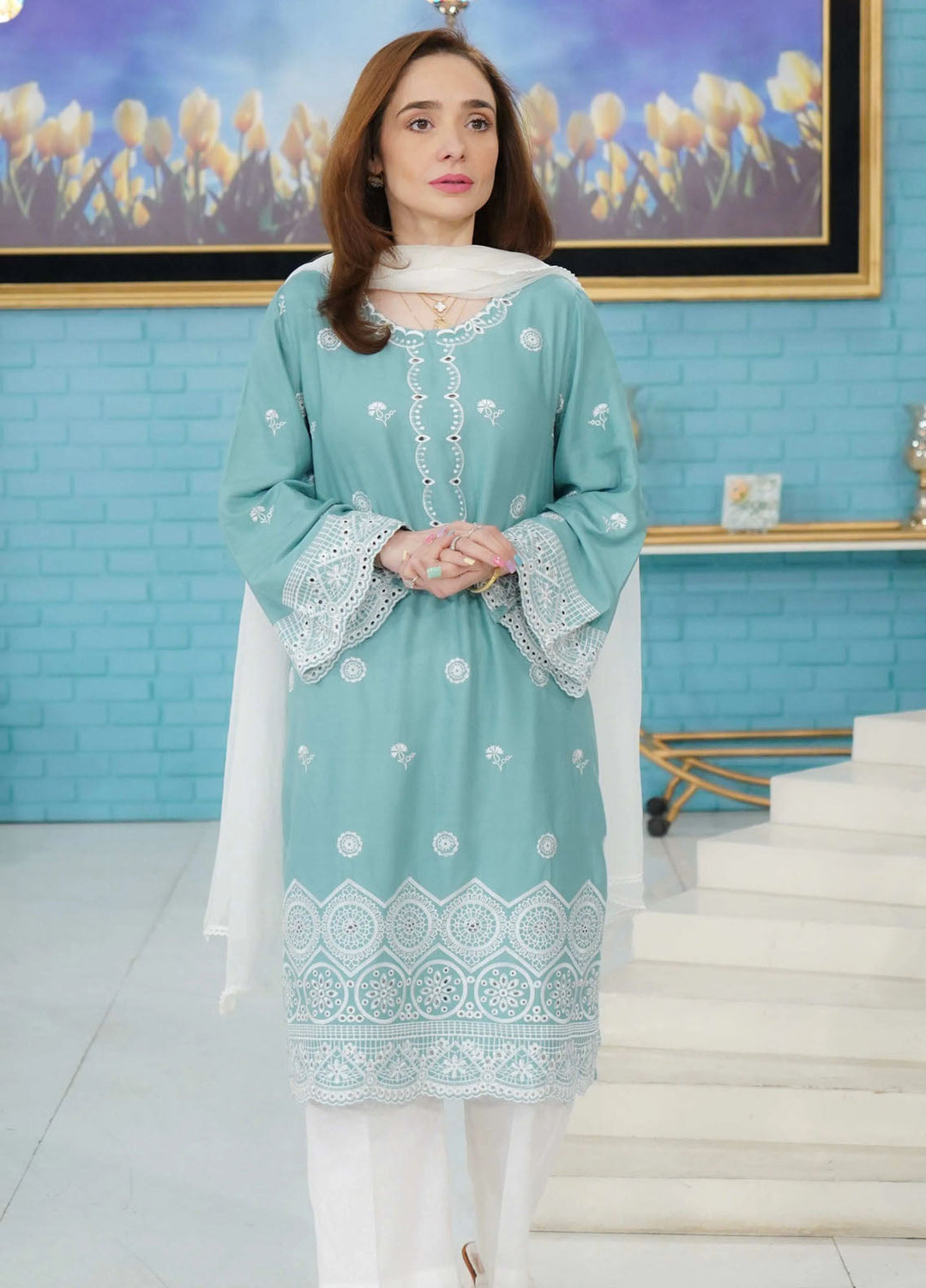 Urban Cut Pret Chikankaari Cotton 2 Piece Suit UC2PC0171