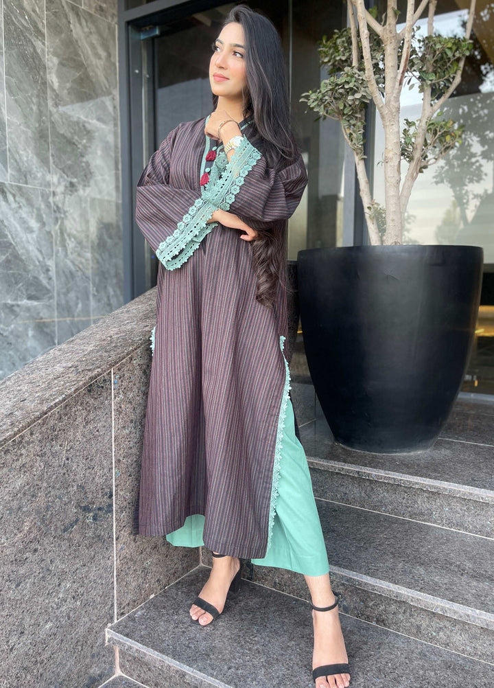 Urban Cut Pret Plain Cotton 2 Piece Suit UC2PE0156