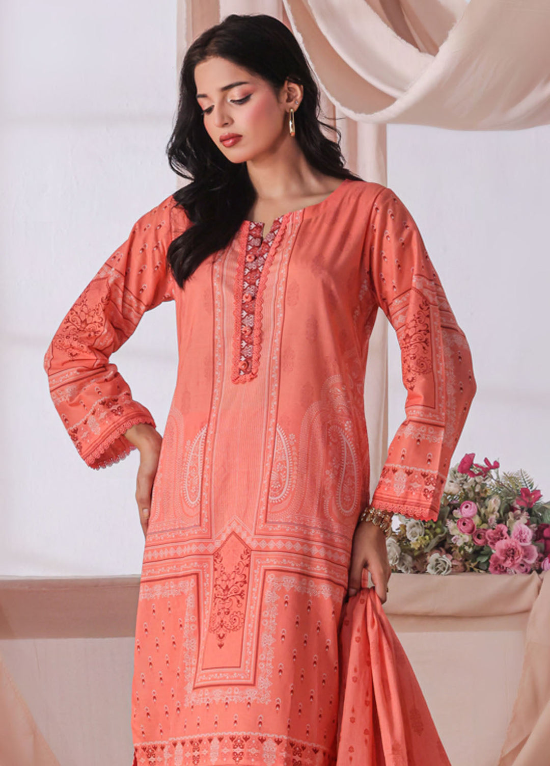 Urbane By Saphron Pret Printed Lawn 3 Piece Suit D-02