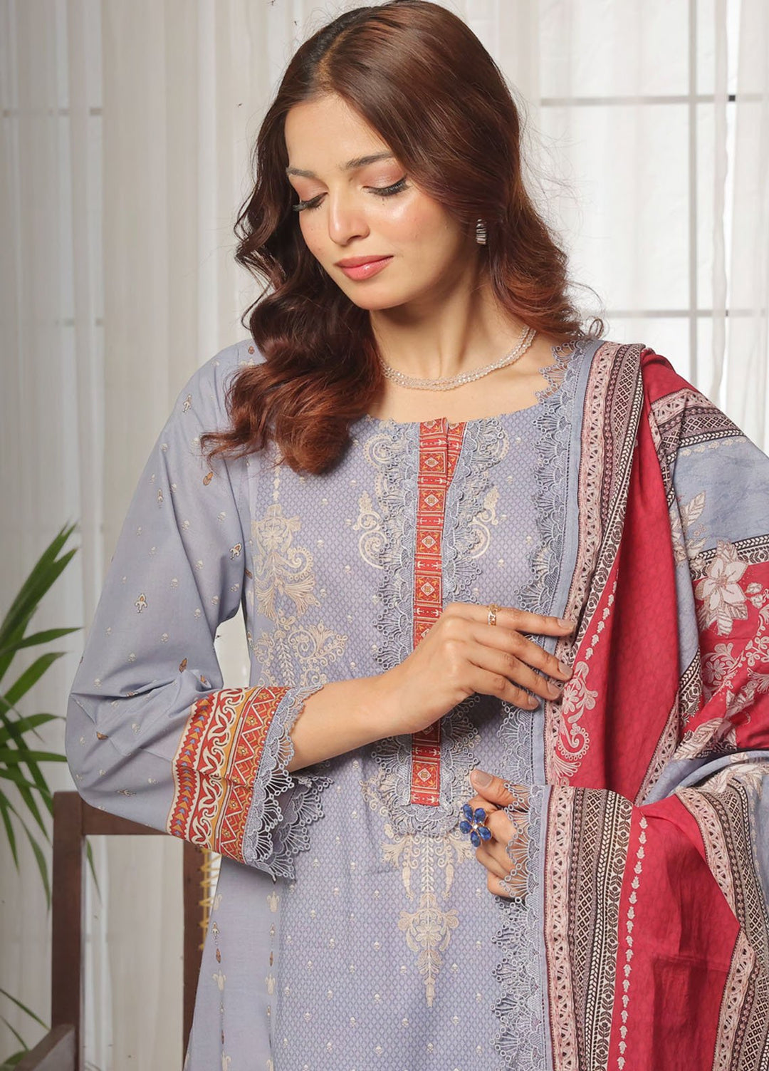 Urbane By Saphron Pret Printed Lawn 3 Piece Suit D-04