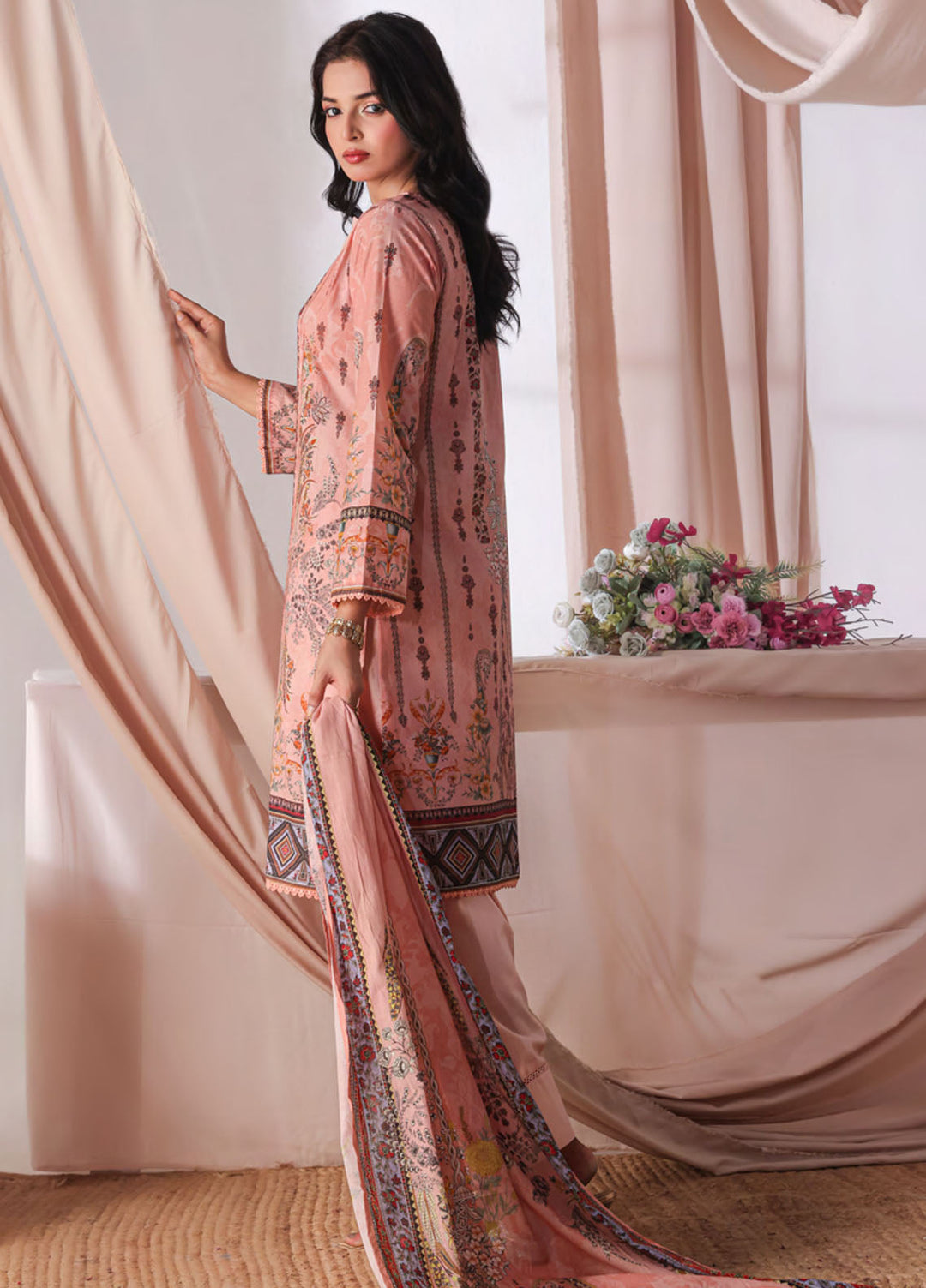Urbane By Saphron Pret Printed Lawn 3 Piece Suit D-07