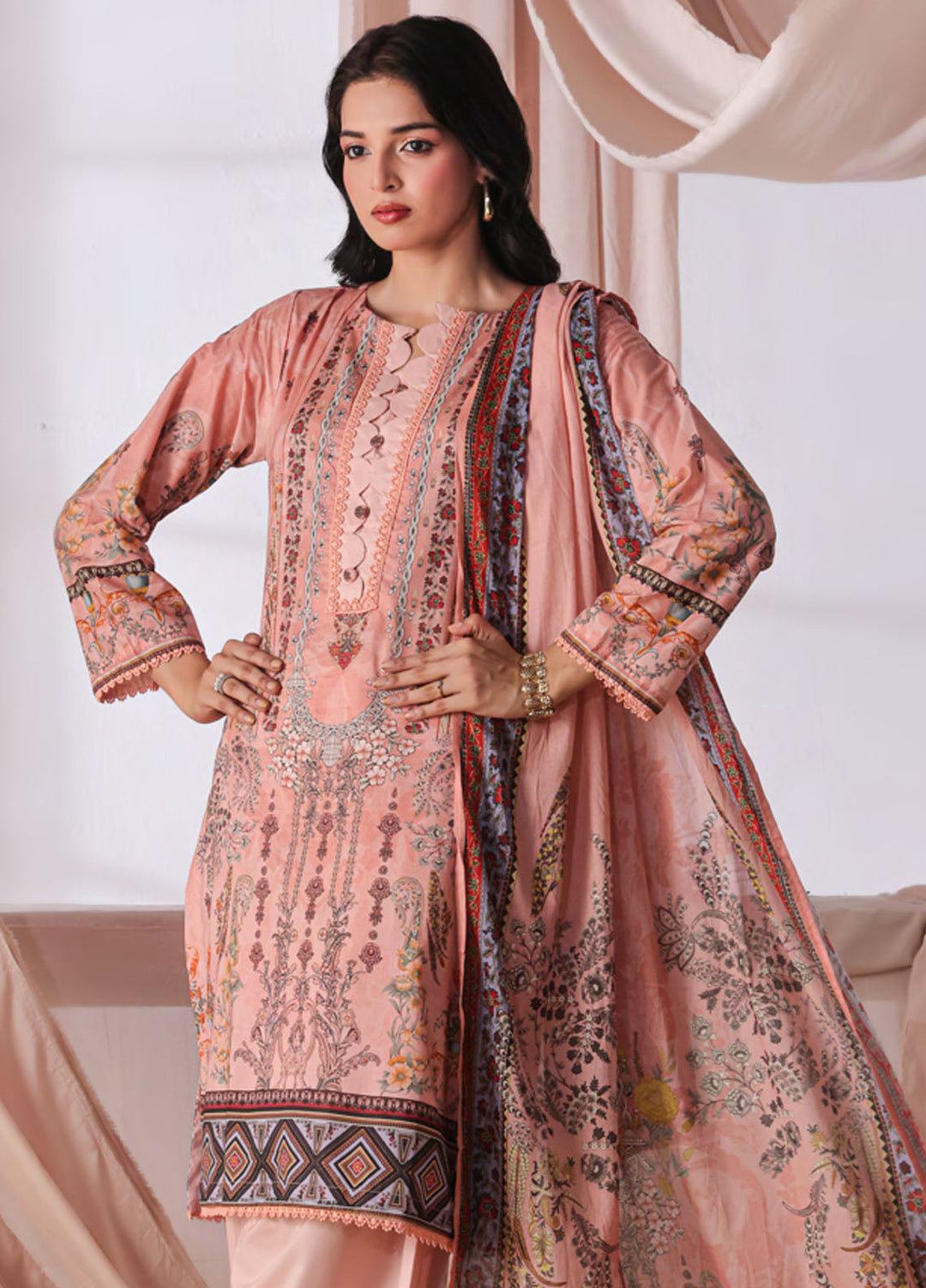 Urbane By Saphron Pret Printed Lawn 3 Piece Suit D-07