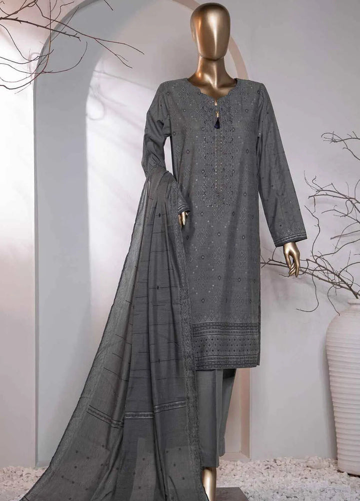 Valencia by Hz Textiles Printed Jacquard Suits Unstitched 3 Piece HZ24VW VJ-11 - Winter Collection