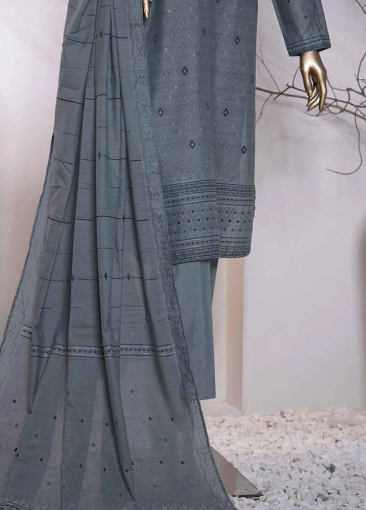 Valencia by Hz Textiles Printed Jacquard Suits Unstitched 3 Piece HZ24VW VJ-12 - Winter Collection