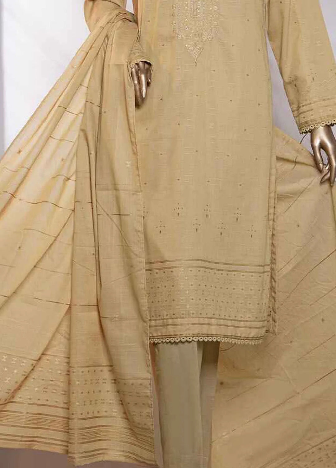 Valencia by Hz Textiles Printed Jacquard Suits Unstitched 3 Piece HZ24VW VJ-13 - Winter Collection