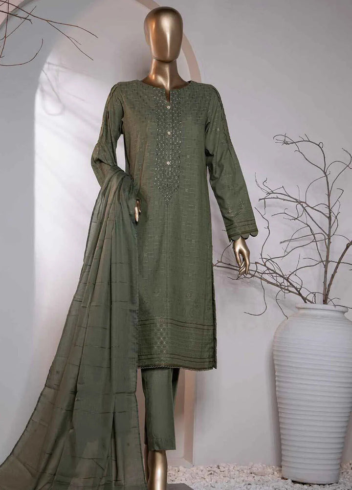 Valencia by Hz Textiles Printed Jacquard Suits Unstitched 3 Piece HZ24VW VJ-14 - Winter Collection