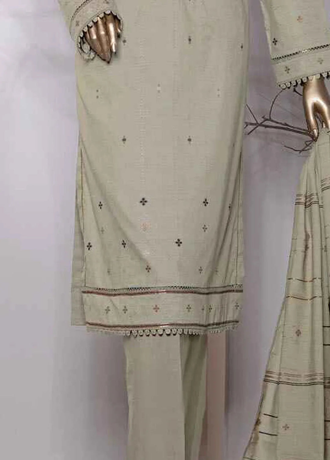 Valencia by Hz Textiles Printed Jacquard Suits Unstitched 3 Piece HZ24VW VJ-15 - Winter Collection