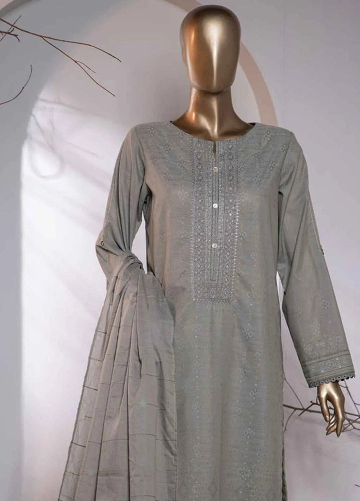 Valencia by Hz Textiles Printed Jacquard Suits Unstitched 3 Piece HZ24VW VJ-17 - Winter Collection