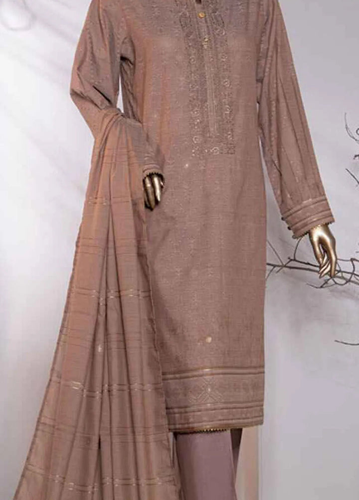 Valencia by Hz Textiles Printed Jacquard Suits Unstitched 3 Piece HZ24VW VJ-19 - Winter Collection