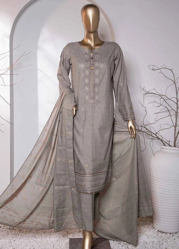 Valencia by Hz Textiles Printed Jacquard Suits Unstitched 3 Piece HZ24VW VJ-20 - Winter Collection