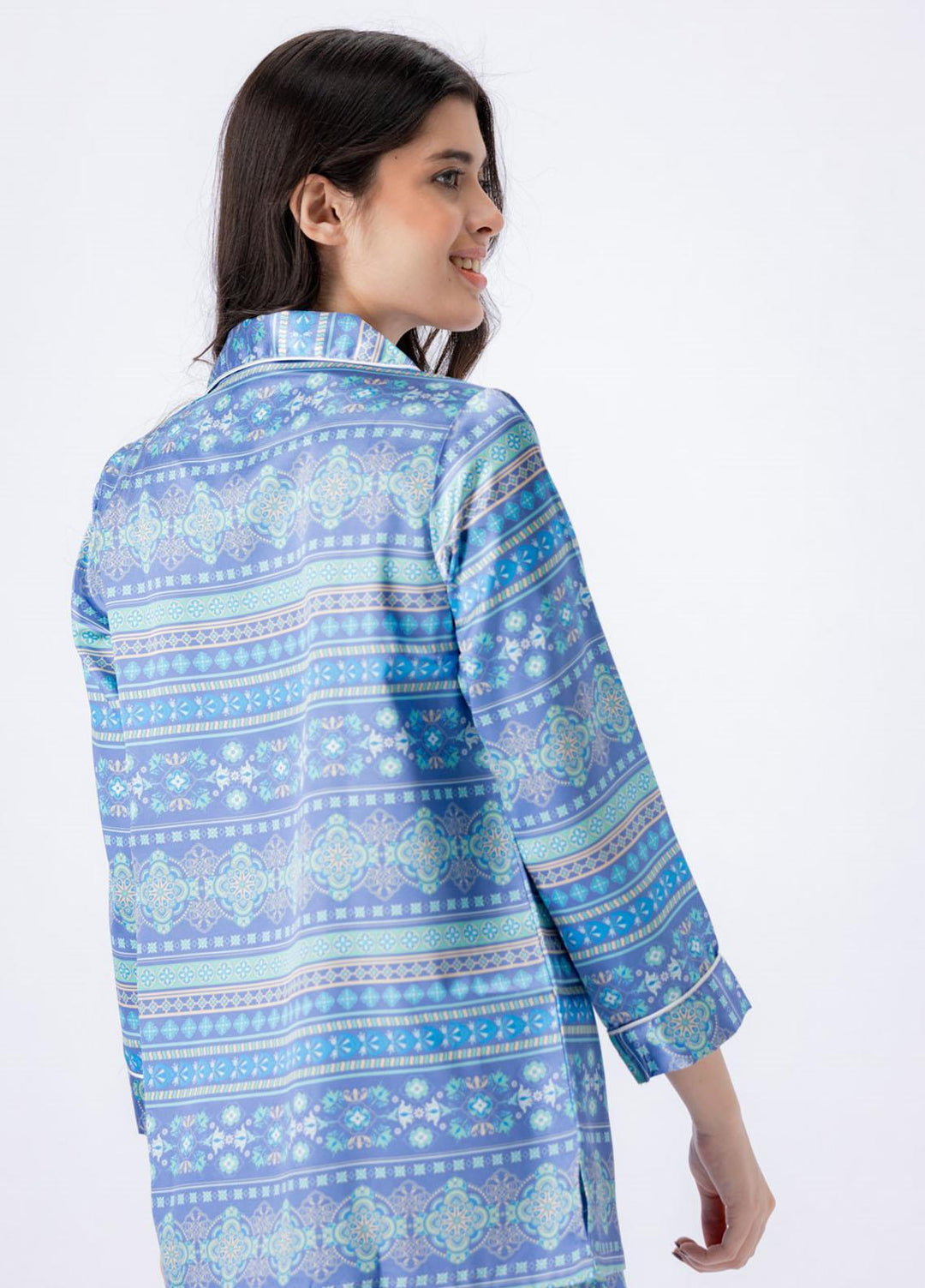 Valerie Pret Printed Satin Night Wear Pajama Set VDPJ1022-05