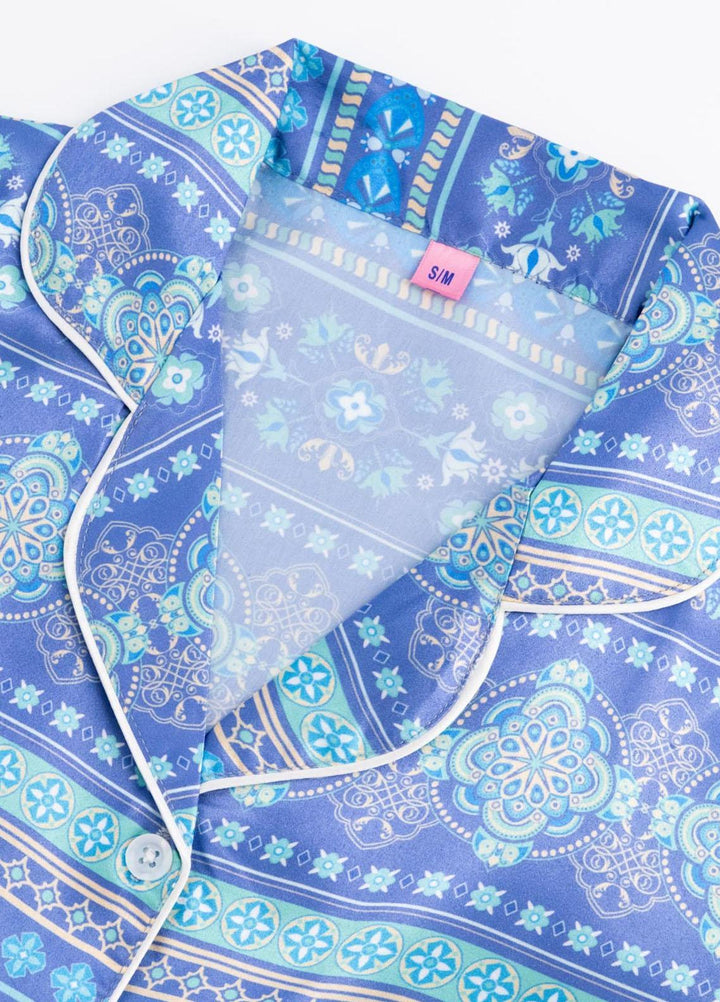 Valerie Pret Printed Satin Night Wear Pajama Set VDPJ1022-05