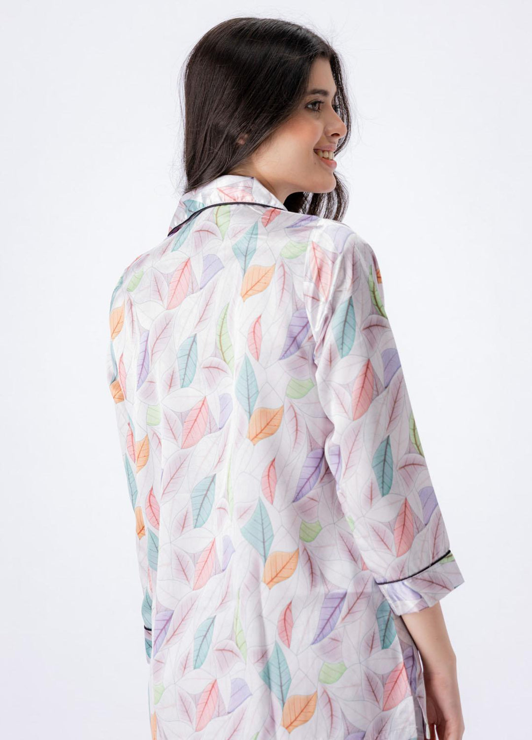 Valerie Pret Printed Satin Night Wear Pajama Set VDPJ1022-07