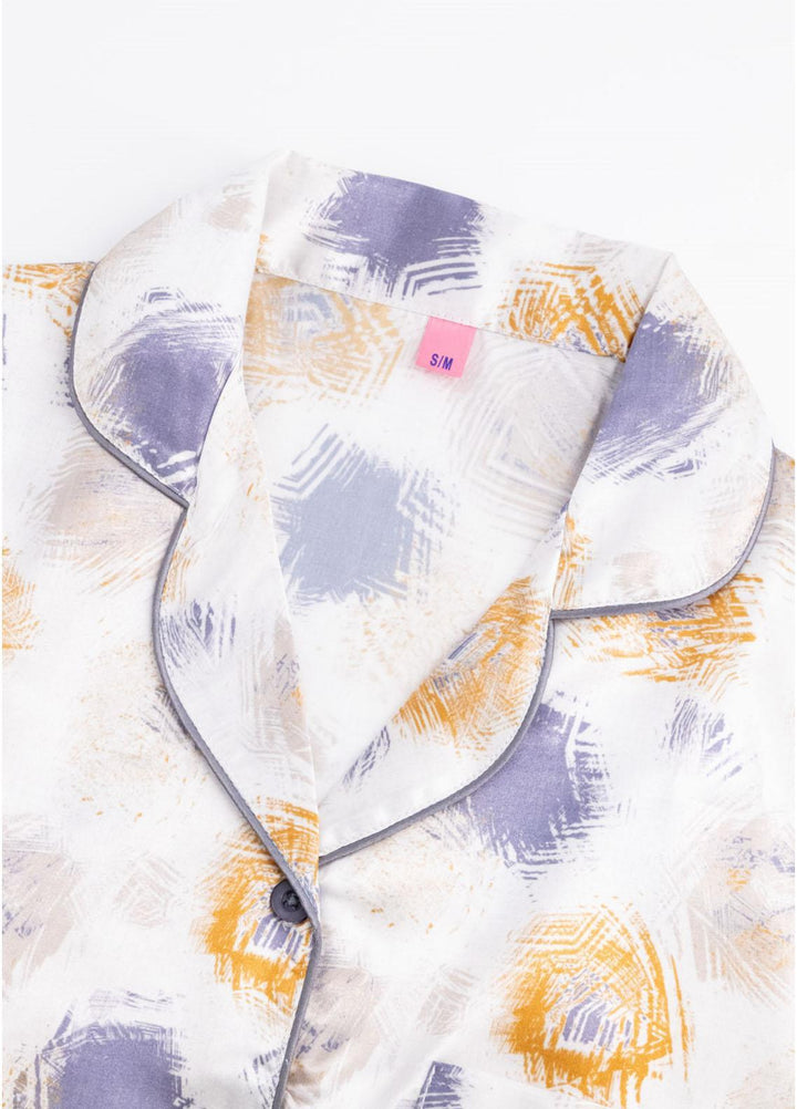 Valerie Pret Printed Satin Night Wear Pajama Set VDPJ1022-11