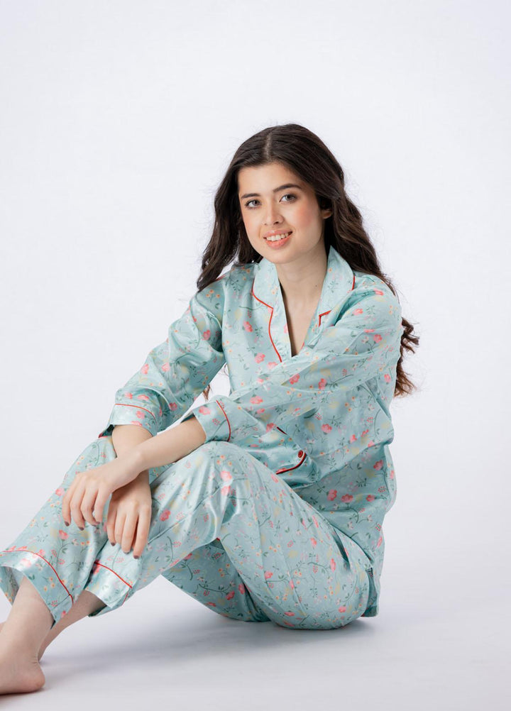 Valerie Pret Printed Satin Night Wear Pajama Set VDPJ1022-12