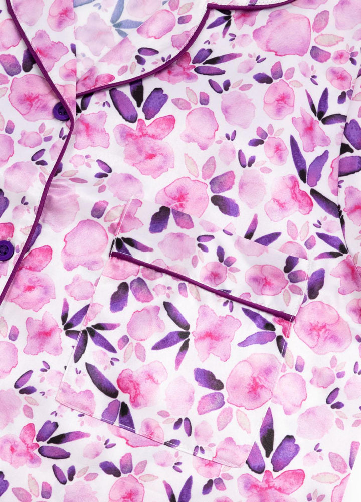 Valerie Pret Printed Satin Night Wear Pajama Set VDPJ1022-13