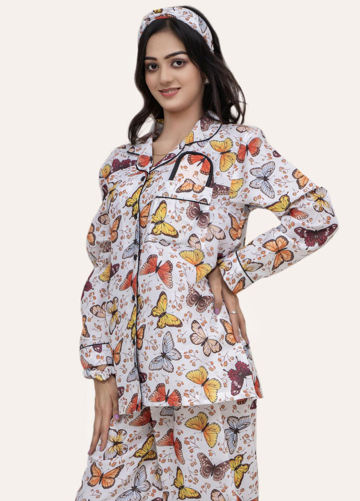 Valerie Pajama Set Printed  5 Piece ARJ-PCTN02