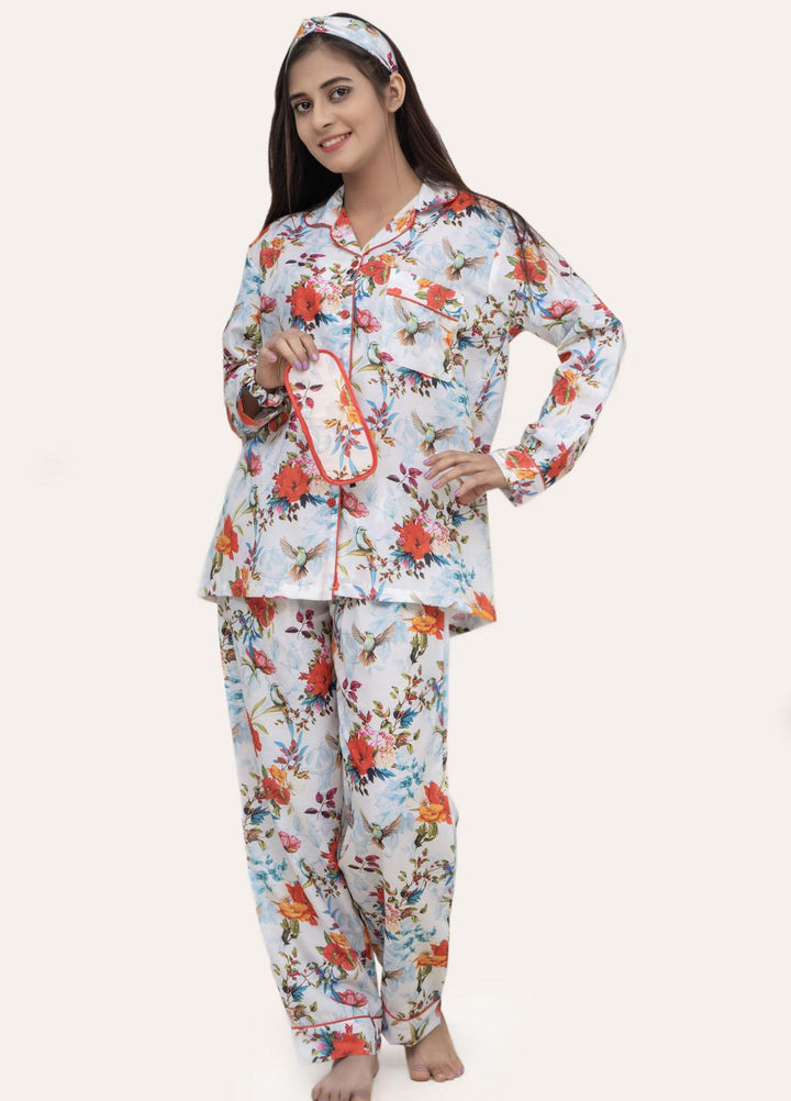 Valerie Pajama Set Printed  5 Piece ARJ-PCTN03
