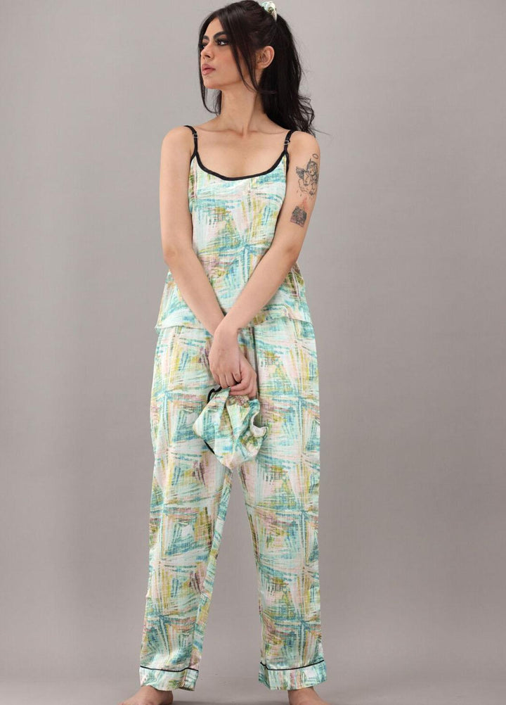 Valerie  7 Pcs Night Wear Satin Pajama Set CLK-ST-0026