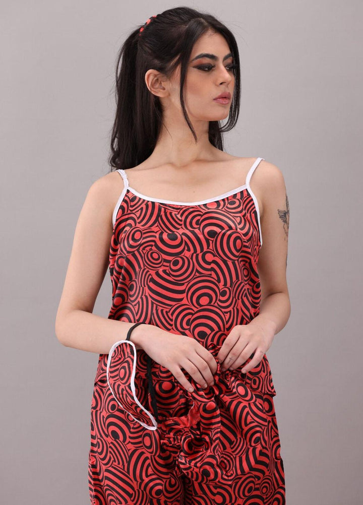 Valerie  7 Pcs Night Wear Satin Pajama Set CLK-ST-0047