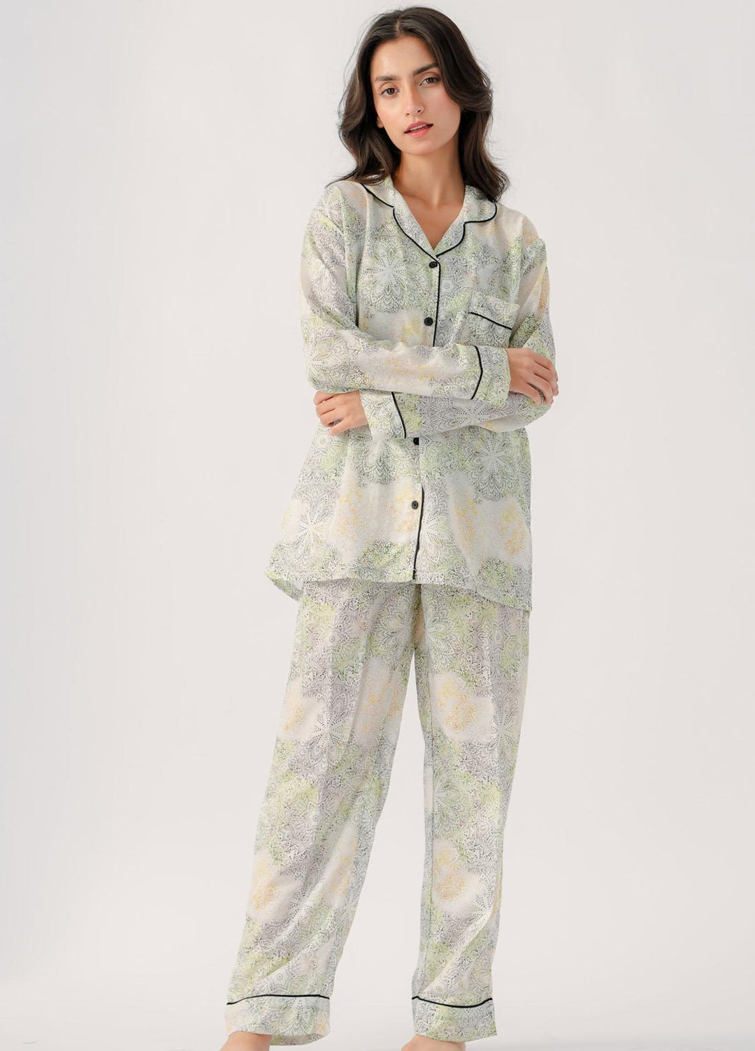 Valerie Pajama Set Printed Lawn 2 Piece Suit VL-PJ-LWN-001
