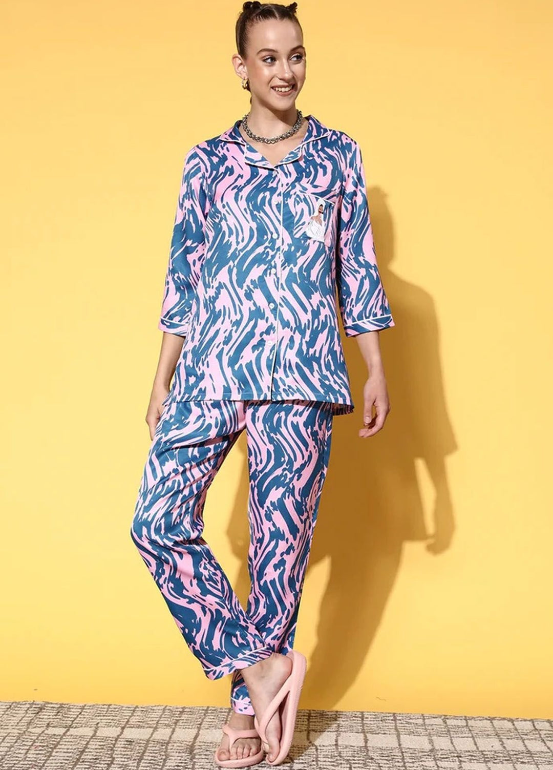 Valerie Pret  Polyester Pajama Set ARJ-GRL-04