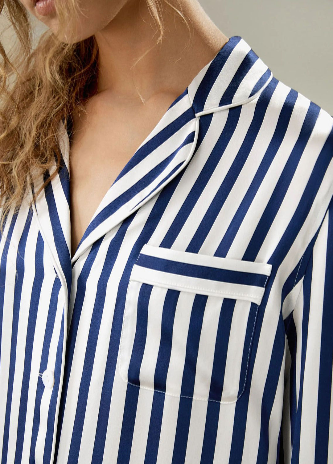 Valerie Pret  Polyester Pajama Set ARJ-PJSTP-02-NVY