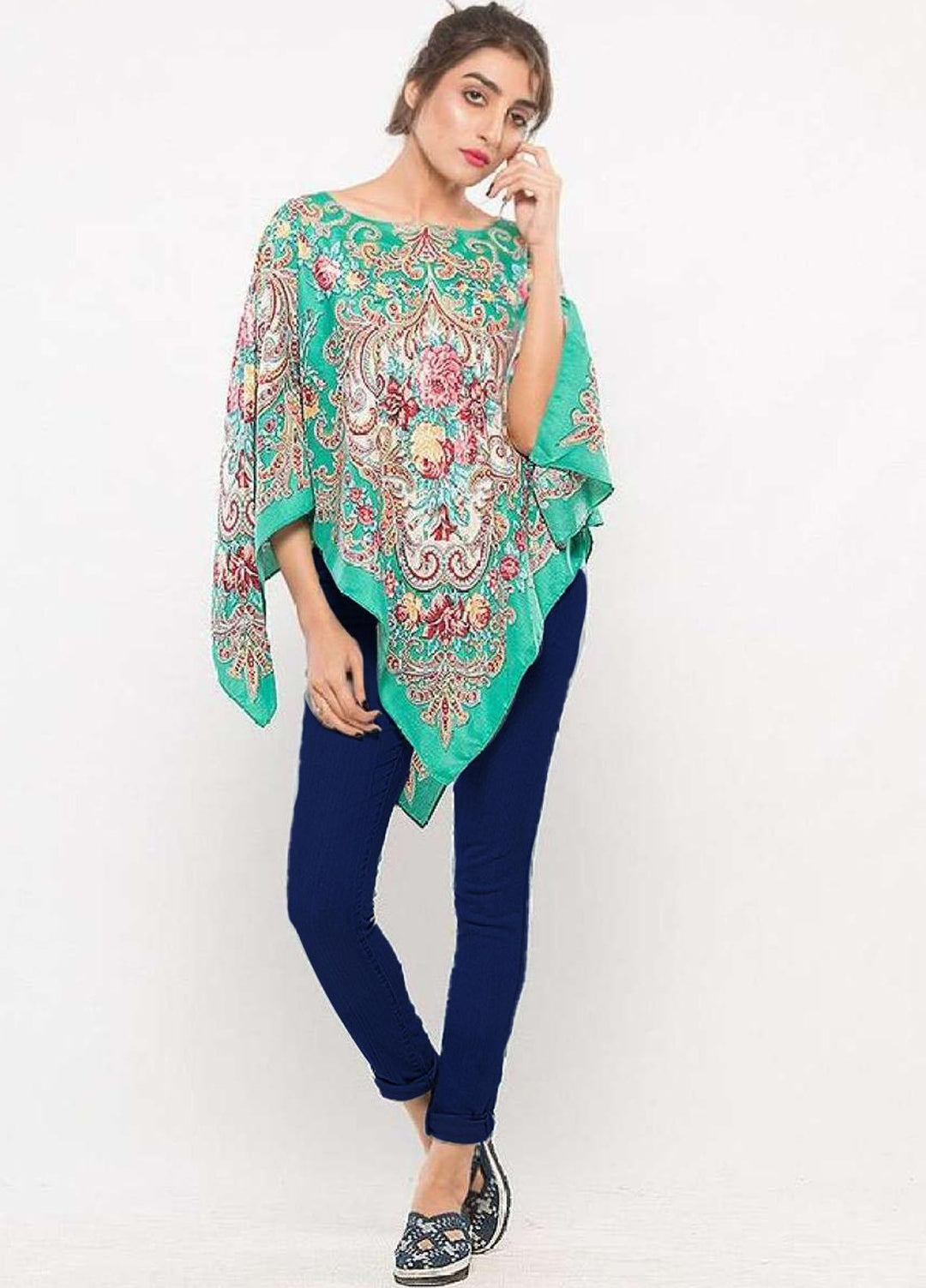 Valerie Pret  Satin Poncho PNP-002