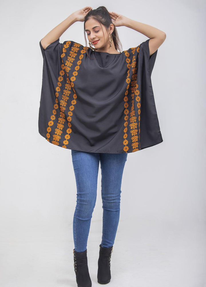 Valerie Pret Embroidered  Poncho VL-PNC-03