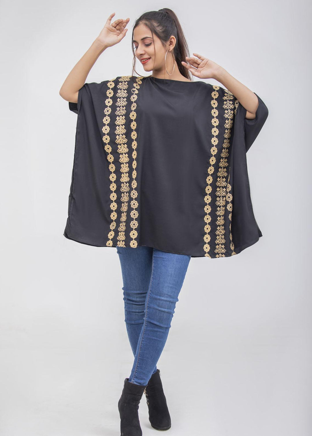 Valerie Pret Embroidered  Poncho VL-PNC-04