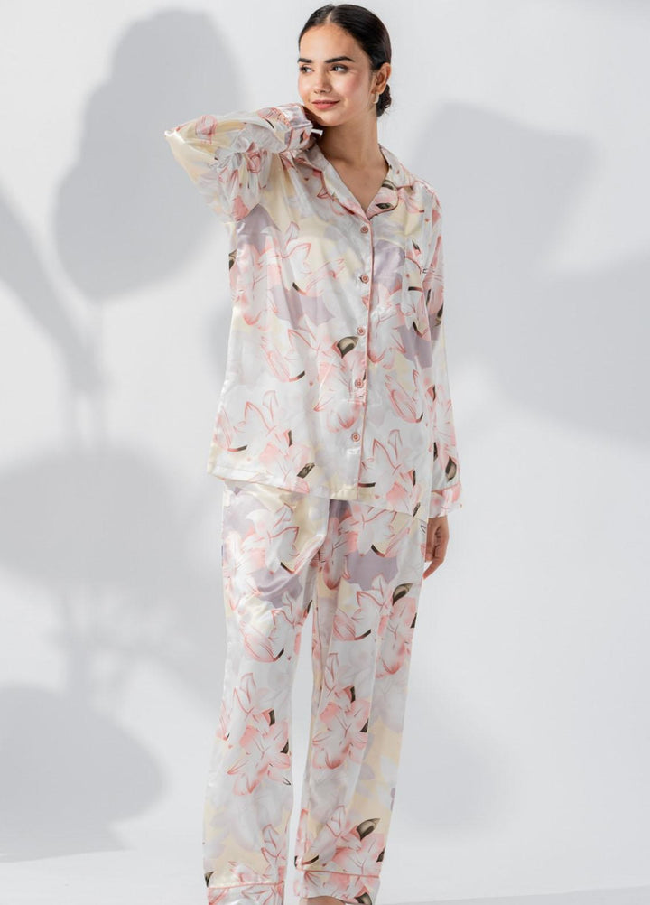 Valerie Pajama Set Printed Satin 2 Piece VL-PJ-762