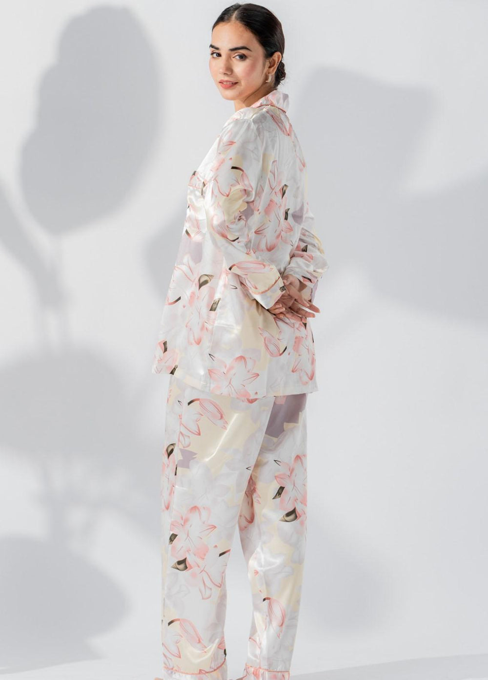 Valerie Pajama Set Printed Satin 2 Piece VL-PJ-762