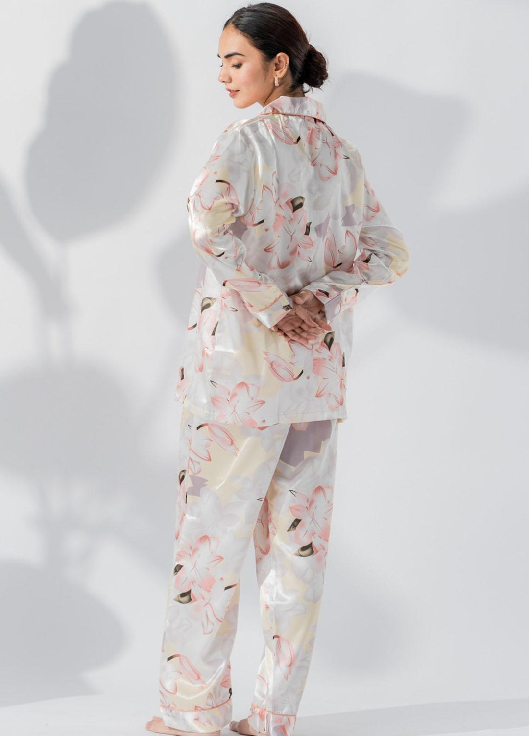 Valerie Pajama Set Printed Satin 2 Piece VL-PJ-762