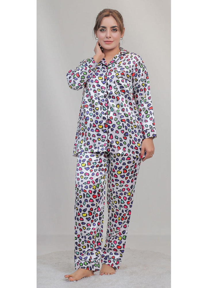 Valerie Night Wear Printed Satin Pajama Set VL-CLASSIC-06