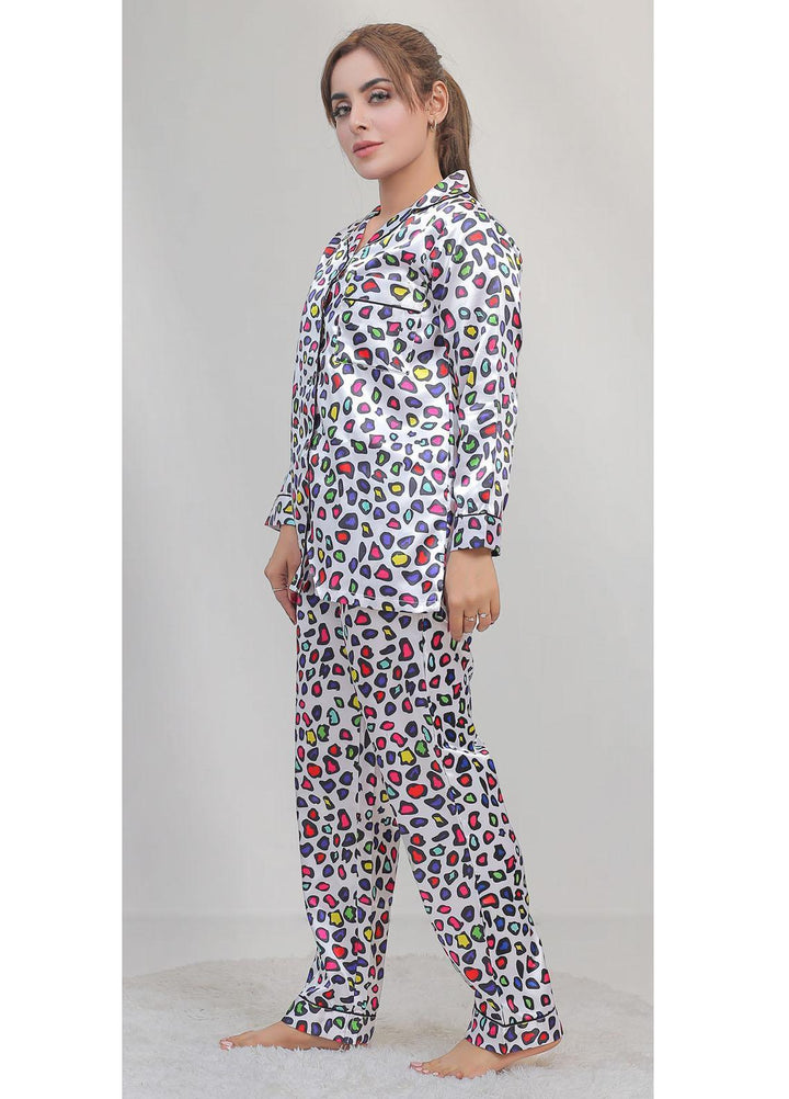Valerie Night Wear Printed Satin Pajama Set VL-CLASSIC-06