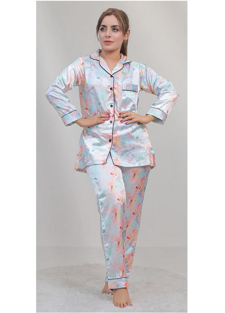Valerie Night Wear Printed Satin Pajama Set VL-CLASSIC-07