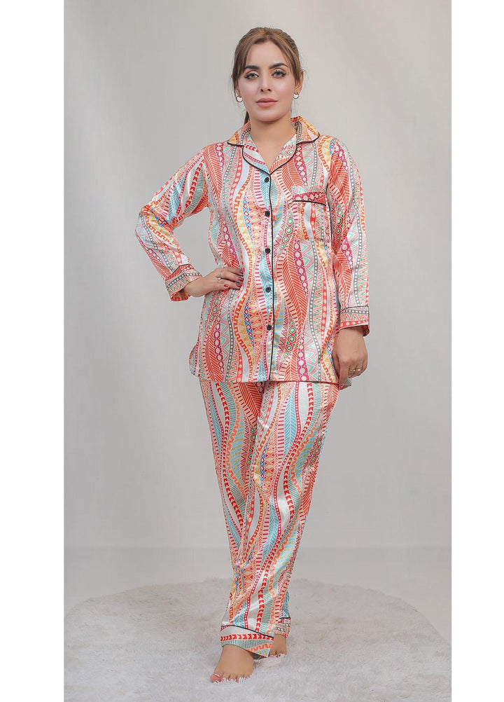 Valerie Night Wear Printed Satin Pajama Set VL-CLASSIC-09