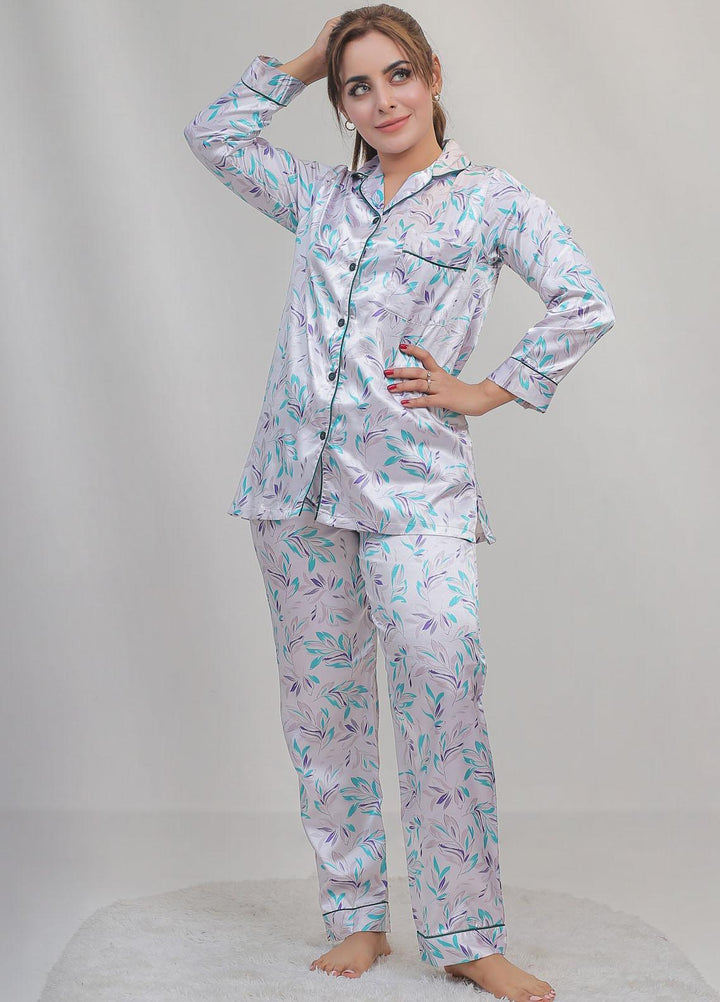 Valerie Night Wear Printed Satin Pajama Set VL-CLASSIC-11