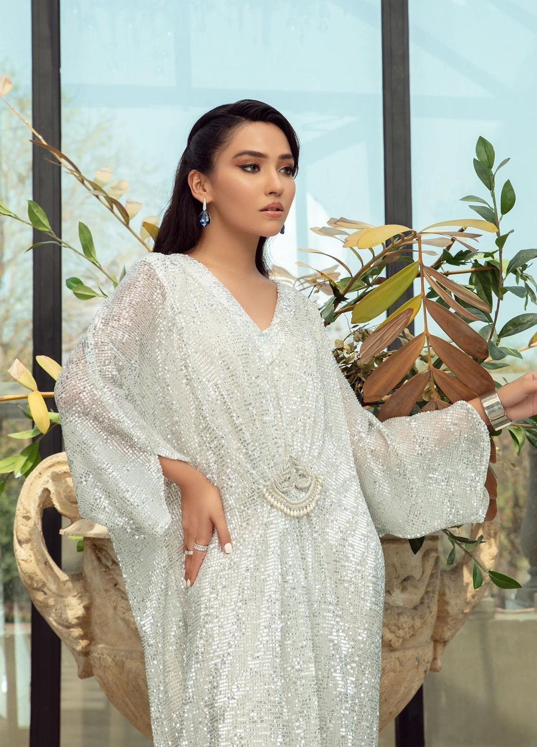 Vanya Party Wear Net Stitched Kaftan FJ-04