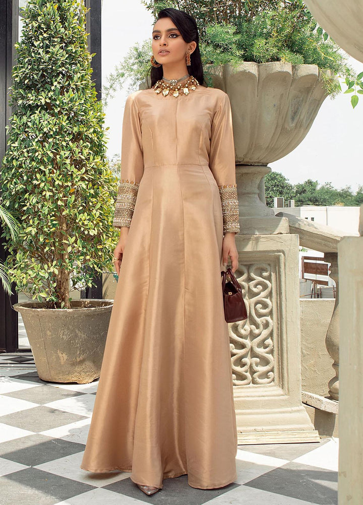 Vanya Party Wear Raw Silk Stitched Gown FJ-06