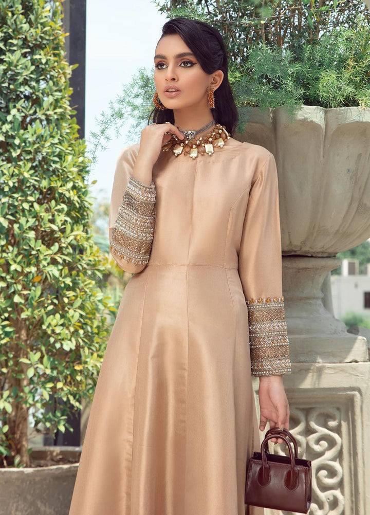 Vanya Party Wear Raw Silk Stitched Gown FJ-06