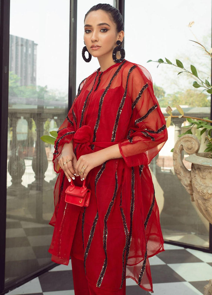 Vanya Party Wear Raw Silk Stitched 2 Piece Dress FJ-10