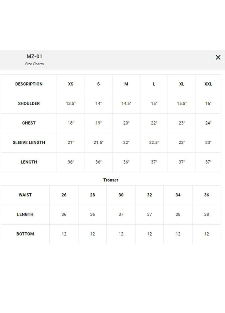 Vanya Formal Wear Organza Pret 3 Piece Suit MZ-01