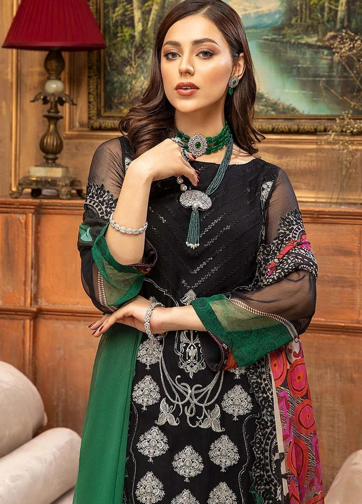 Vasl by Charizma Embroidered Chiffon Suits Unstitched 3 Piece CRZ21V VSL-01 - Luxury Collection
