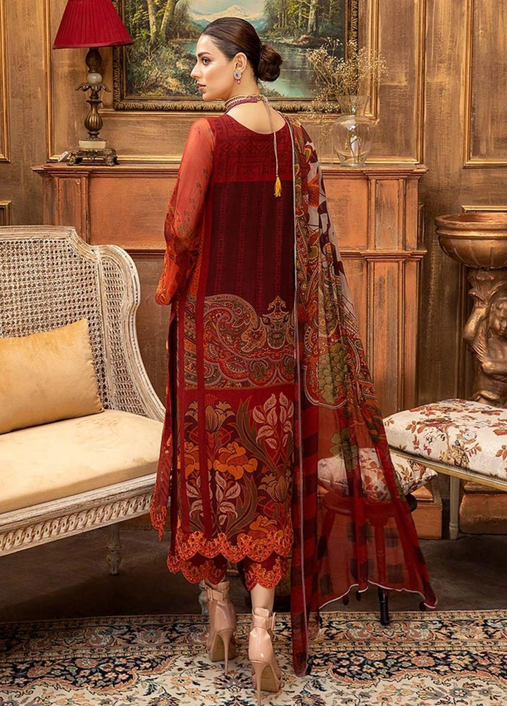 Vasl by Charizma Embroidered Chiffon Suits Unstitched 3 Piece CRZ21V VSL-02 - Luxury Collection