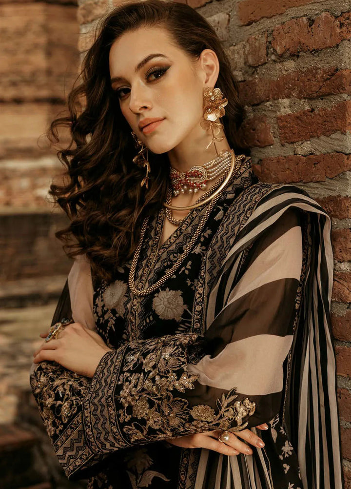 Vasal by Charizma Embroidered Chiffon Suit Unstitched 4 Piece CR25VC VSL25-02 - Luxury Collection