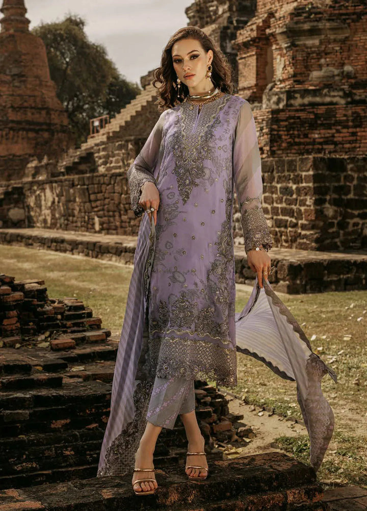 Vasal by Charizma Embroidered Chiffon Suit Unstitched 4 Piece CR25VC VSL25-04 - Luxury Collection