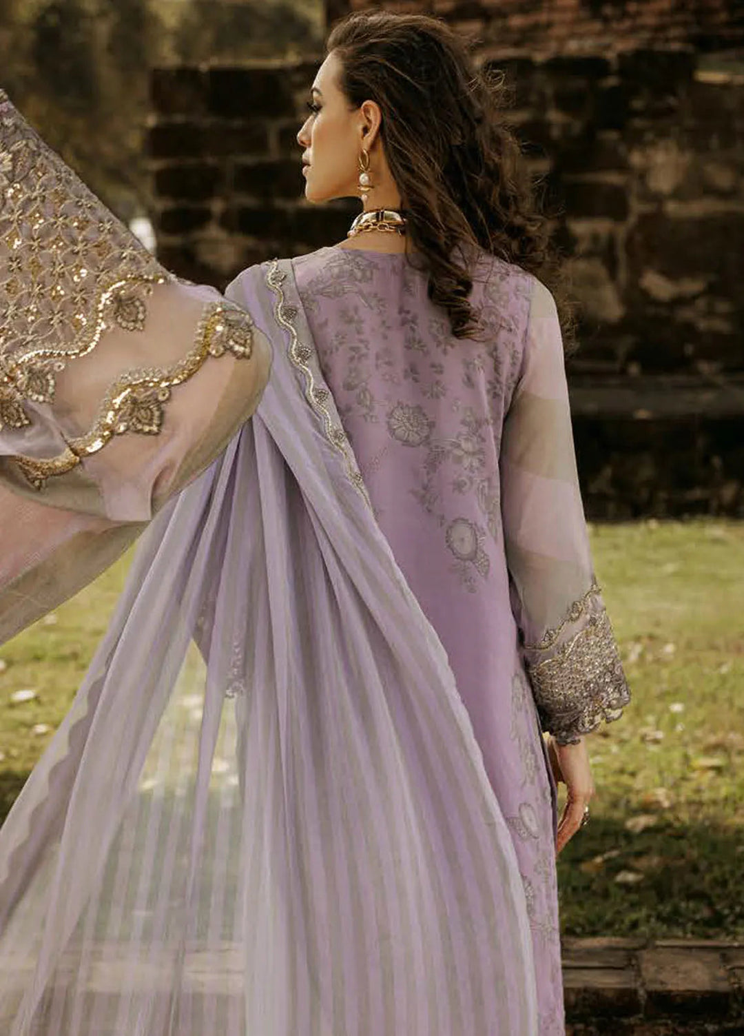 Vasal by Charizma Embroidered Chiffon Suit Unstitched 4 Piece CR25VC VSL25-04 - Luxury Collection